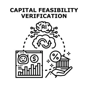 Capital feasibility verification with ai and cloud computing Stock Illustration