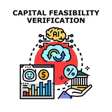 Capital feasibility verification with ai and cloud computing Stock Illustration