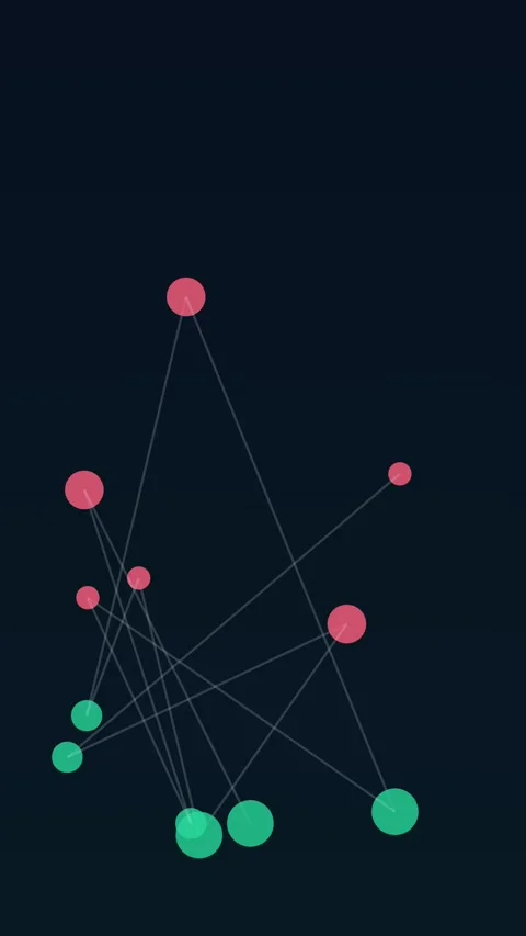 Capital Flow Network Vertical Motion Graphic Animation Stock Footage 345152844