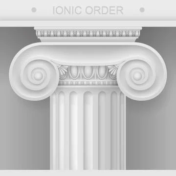 Capital of Ionic Column Stock Illustration