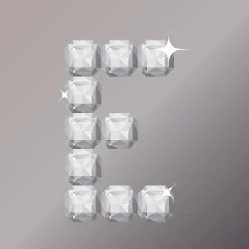Capital Letter E In Diamonds Illustrazione stock