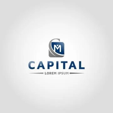 Capital letter M vector logo design Stock Illustration