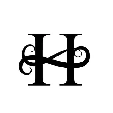 Capital Letter for Monograms and Logos. Beautiful letter. Stock Illustration