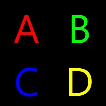 Capital letters A B C D on black screen ideal as a background for school an.. Stock Illustration