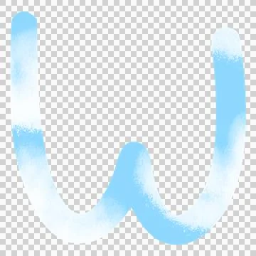 Capital letters, sky and clouds pattern Stock Illustration