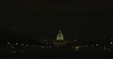 Capital at Night Stock Footage 47340072