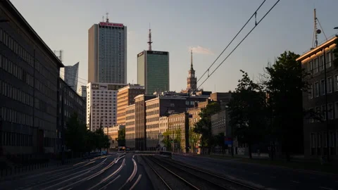 Capital of poland time lapse. Stock Footage 142520751