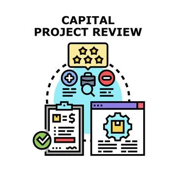Capital project review process vector illustration イラスト素材