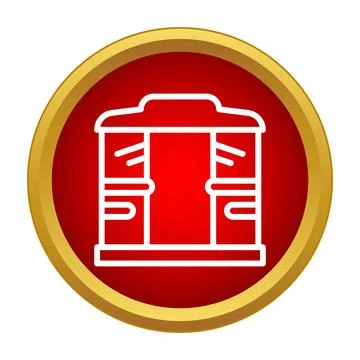 Capital punishment execution chamber icon representing justice system Stock Illustration