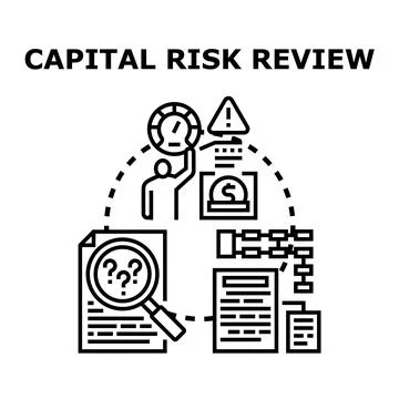 Capital risk review process assessing financial management Stockillustratie
