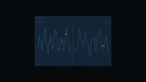 Capital Split Waveform HUD Seamless Loop Stock Footage 342141327