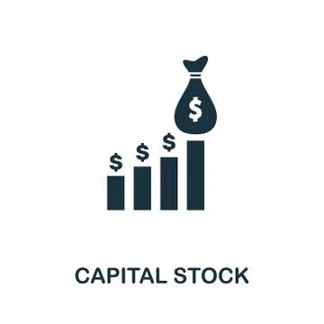 Capital Stock icon. Creative element design from stock market icons collection Stock Illustration