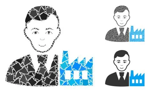 Capitalist oligarch Composition Icon of Unequal Parts 库存插图