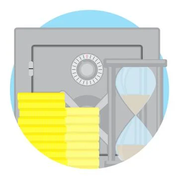 Capitalization of deposit icon flat vector Stock Illustration