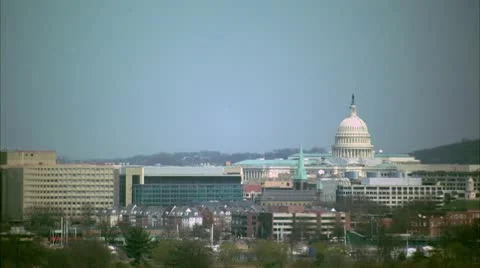 Capitol Airplane Fly By Video stock 10818500