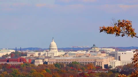 Capitol Building in Autumn Stock Footage 59970846