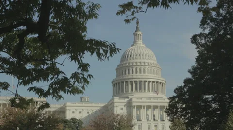 Capitol building with Fall Colors Stock Footage 32254913