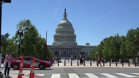 The Capitol Building, is the home of the U S Congress Stock Footage 82633857