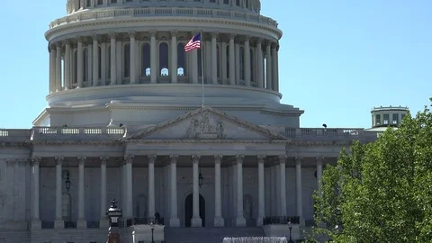 The Capitol Building, is the home of the U S Congress Stock Footage 82633956