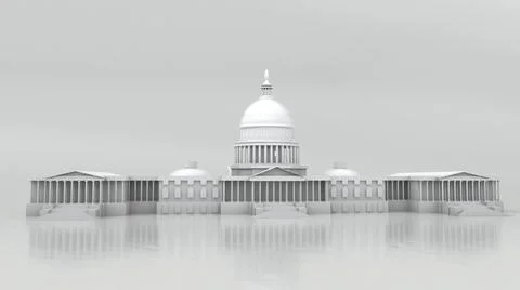 Capitol Building Simple Background Image Stock Illustration