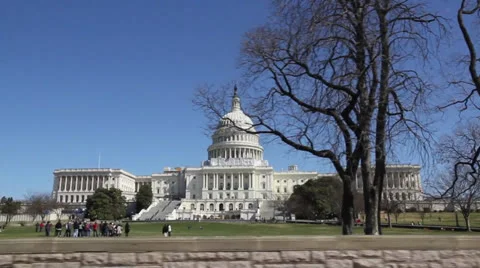 Capitol Building Tracking Shot Stock Footage 25364071