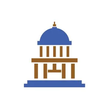 Capitol building vector icon design template Ilustración de archivo