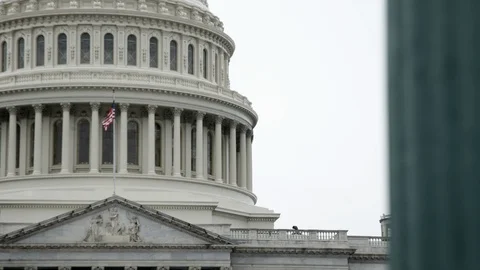 Capitol Building, Washington D.C. (close up) Stock Footage 129186507