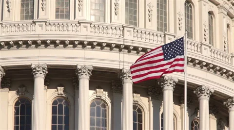 Capitol Building, Washington DC Stock Footage