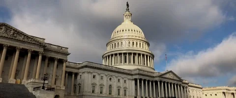 Capitol Building, Washington DC, Timelapse, Sunny Day Stock Footage 93528364