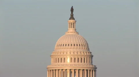 Capitol dome close afternoon Stock Footage