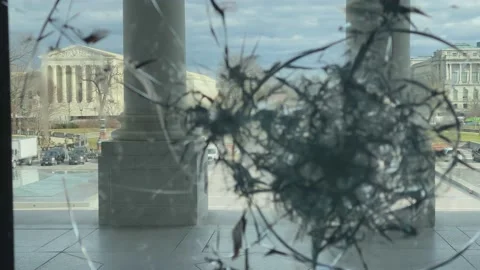 Capitol Doors Shattered Windows Video stock 154503314