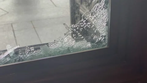 Capitol Doors Shattered Windows Stock Footage 154503317