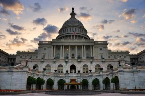 Capitol hill building closeup, washington dc Stock Photos