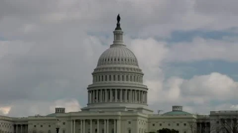 Capitol Hill Building Time-Lapse  Stock Footage