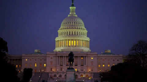 Capitol Hill at Dusk Stock Footage 35317161