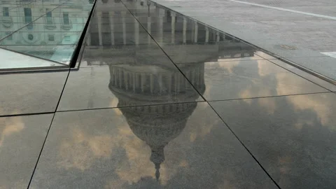 Capitol Hill Granite Reflection DC Video stock 170252725