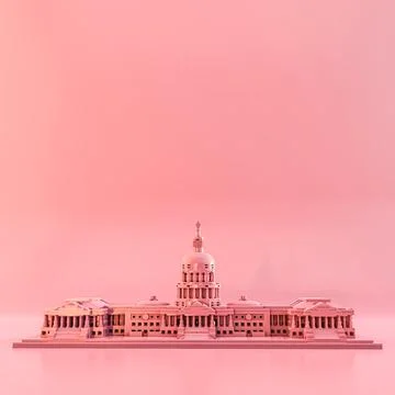 Capitol hill isolated on pink Stock Illustration