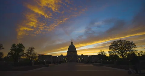 Capitol Hill at Sunset Stock Footage 334699258