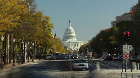 Capitol Hill Time-lapse In Washington D.C. Stock Footage