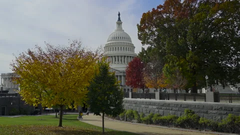 Capitol Hill Washington DC Fall 04 Stock Footage 220900724