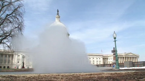 The Capitol &amp; hot air Stock Footage 655624