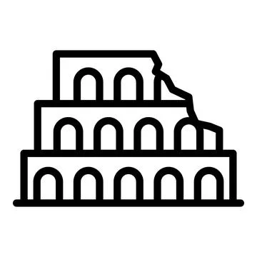 Capitol icon outline vector. Architecture travel 스톡 일러스트