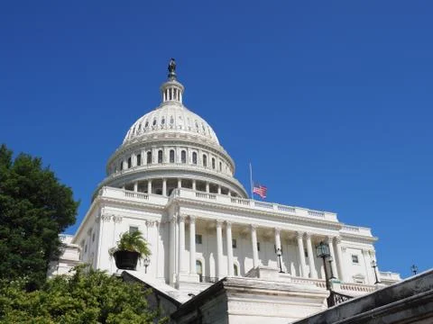 Capitol low angle image. Stock Photos