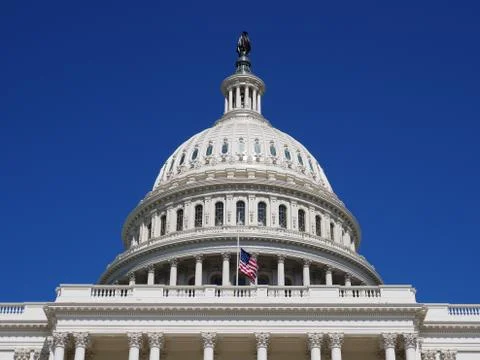 Capitol low angle image. Stock Photos