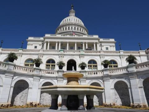 Capitol low angle image. Stock Photos
