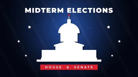 Capitol Midterms Election Night Broadcast Stock Illustration
