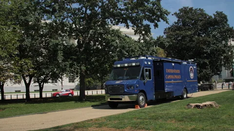Capitol Police Command Mobile Unit EST Stock Footage 168994939