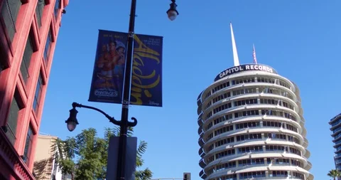 Capitol Records Building Stock Footage 86476553
