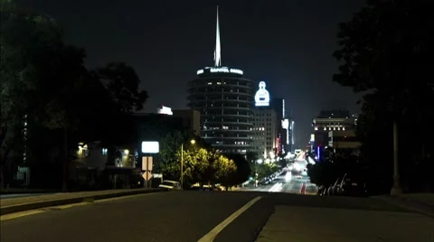 Capitol Records Time Lapse 库存影片 8685984
