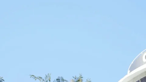 Capitol Records Tower pan in from left- Los Angeles America- May 4th 2016 Stock Footage 72706523